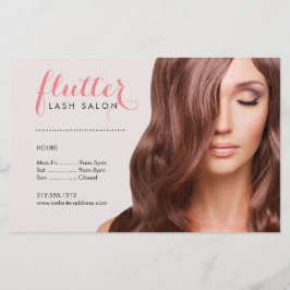 Rosa Lash Salon Photo Pris List Menu Flyer