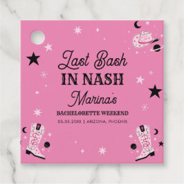 Rosa Last Bash i Nash Nashville Bachelorette Gåvor Etiketter