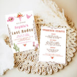 Rosa Last Rodeo Cowgirl Bachelorette Party Inbjudningar<br><div class="desc">Rosa Last Rodeo Cowgirl Bachelorette Party bjudan</div>