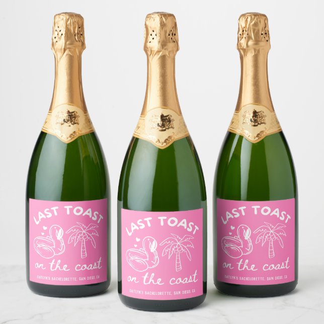 Rosa Last Toast Bachelorette Champagne (Flaskor)