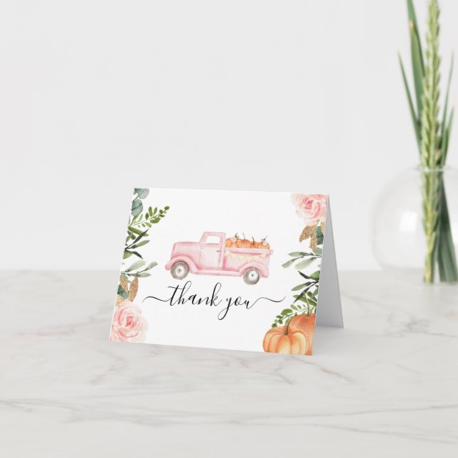 Rosa Lastbil Pumpkin - tackkort (Framsida)