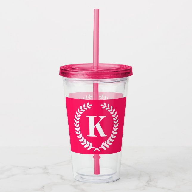 Rosa Laurel Wandan Monogram Take Away Mugg (Framsida)