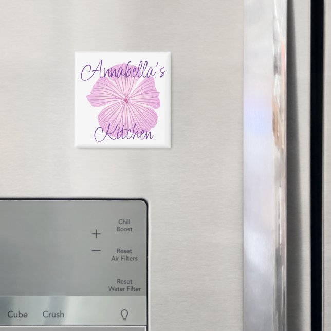 Rosa Lavatera Flower Magnet (In Situ (Fridge))