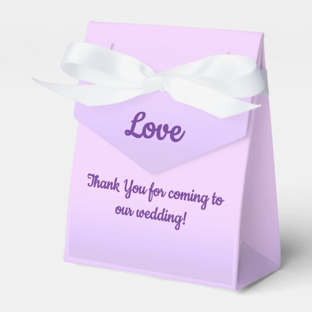 Rosa Lavendel Bröllopsgaveask Presentaskar (Framsidan Sidan)