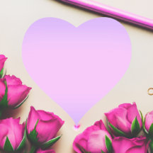 Rosa lavendel hjärtdekal