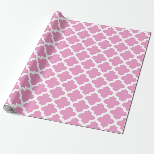 Rosa lavendel inslagspapper presentpapper (Utrullad)