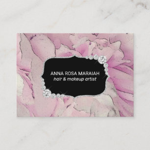 *~* Rosa Lavender Beauty Artist Diamonds Blommigt Visitkort