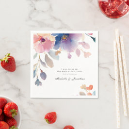 Rosa Lavender Blommigt Christian Bible Verse Bröll Pappersservett