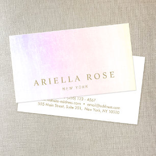 Rosa Lavender Gradient Marble Elegant Beauty Visitkort