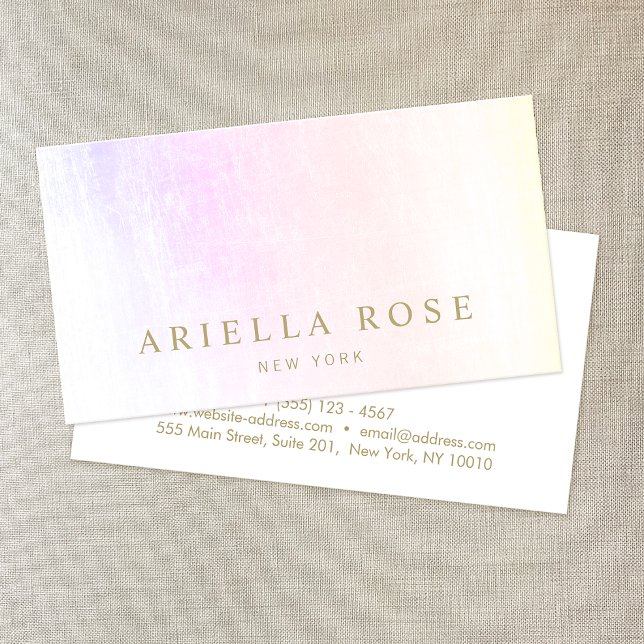 Rosa Lavender Gradient Marble Elegant Beauty Visitkort (Skapare uppladdad)