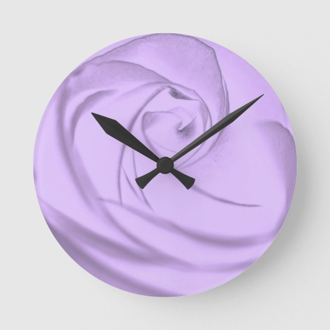 Rosa -lavender.jpg rund klocka (Framsida)
