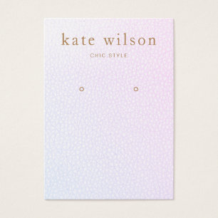 Rosa Lavender Ombre Leather Earring Visning Card Visitkort