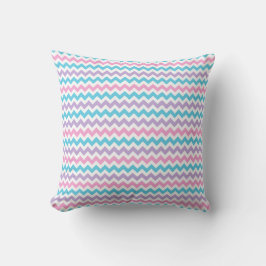 Rosa, Lavender, Turquise Chevrons Kudde