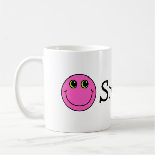 Rosa le Emoji ansikten Kaffemugg