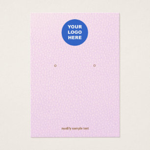 Rosa Leather Add your Logotyp Earring Visning Card Visitkort
