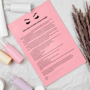 Rosa Leather EYELASH EXTENSION CONSENT FORM Reklamblad