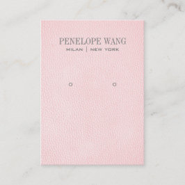 Rosa Leather Se visning för juvelyr Visitkort