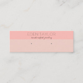 Rosa Leather Struktur Stud Earring Visning Mini Visitkort