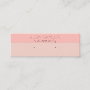 Rosa Leather Struktur Stud Earring Visning Mini Visitkort