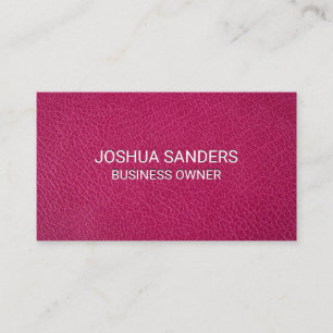 Rosa Leather Visitkort