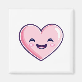 rosa leende hjärtkökstillbehör > Magnet