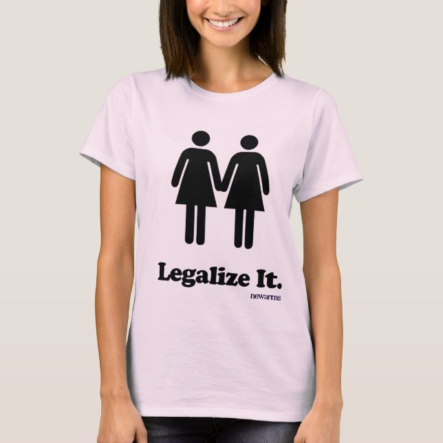 Rosa legaliseraa homoäktenskapskjorta t shirt (Framsida)