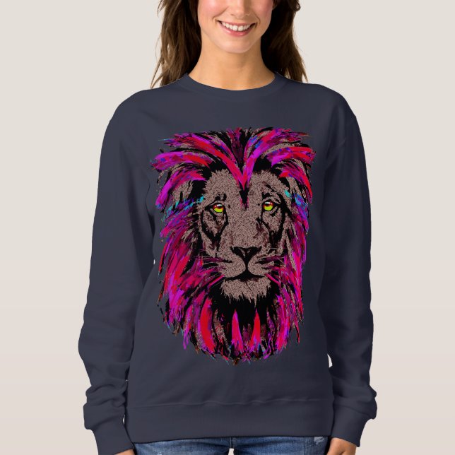 Rosa Lejon chef - Lejona svenska skjortan Ansikte  T Shirt (Framsida)