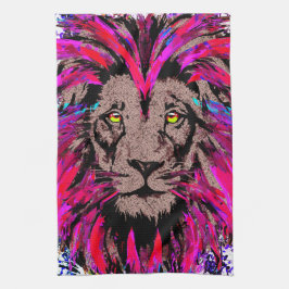 Rosa Lejon Head - Lejon Kitchen Towel Kökshandduk