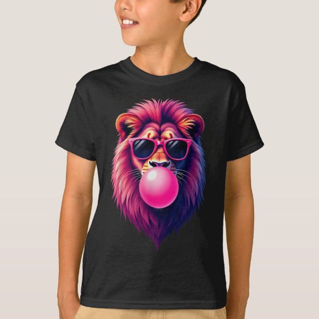 Rosa Lejont Bubbelgum för Bubble Gum T Shirt (Framsida)