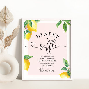 Rosa Lemon Diaper raffle Sign Poster