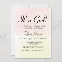 Rosa Lemon Pastel Ombre sin A Girl Baby Shower