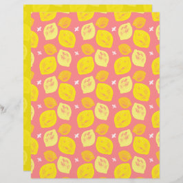 Rosa Lemon Scrapbook Papper