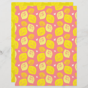Rosa Lemon Scrapbook Papper