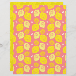 Rosa Lemon Scrapbook Papper