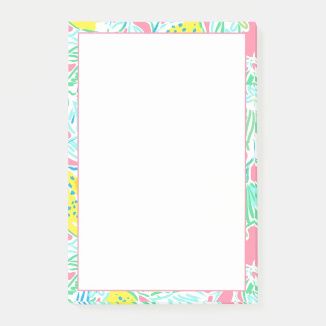 Rosa Lemon Sticky Notes Post-it Block (Framsida)