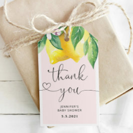 Rosa Lemon tack märkre Presentetikett