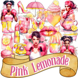 Rosa Lemonad Bröstcancermedvetenhet Klistermärken