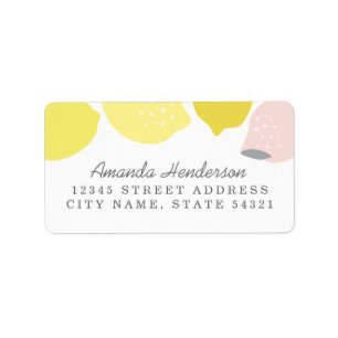 Rosa Lemonade Adressetikett