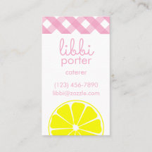 Rosa Lemonade Business- eller kontaktkort