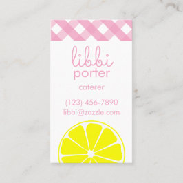 Rosa Lemonade Business- eller kontaktkort Visitkort