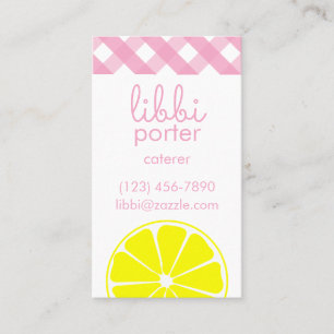 Rosa Lemonade Business- eller kontaktkort Visitkort