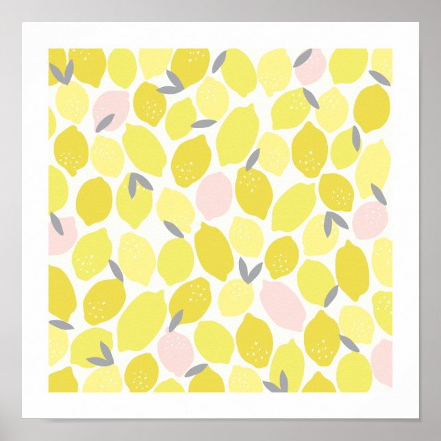 Rosa Lemonade by Origami Prints 12x12 Art Print Poster (Framsidan)