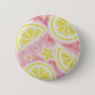 Rosa Lemonade 'citrons'-knappmärke Knapp