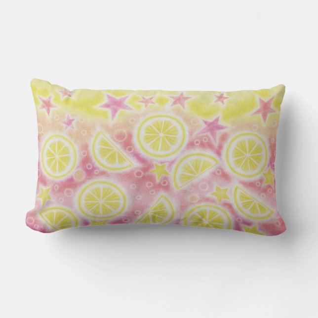 Rosa Lemonade dekorativ kudde lumbar (Framsida)