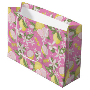 Rosa Lemonade Födelsedagsfest Large Gift Bag