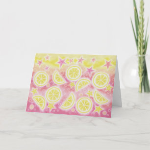 Rosa Lemonade Grattisar! hälsning-kort Kort