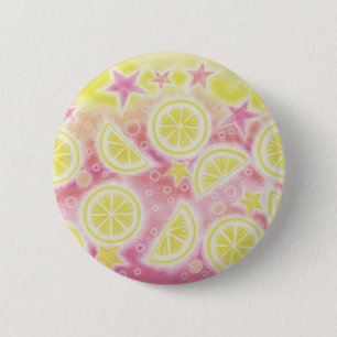 Rosa Lemonade knäppas emblem Knapp
