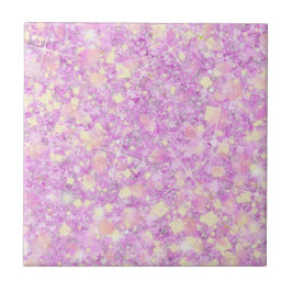 Rosa Lemonade Magenta Färg Solid Faux Glitter Kakelplatta