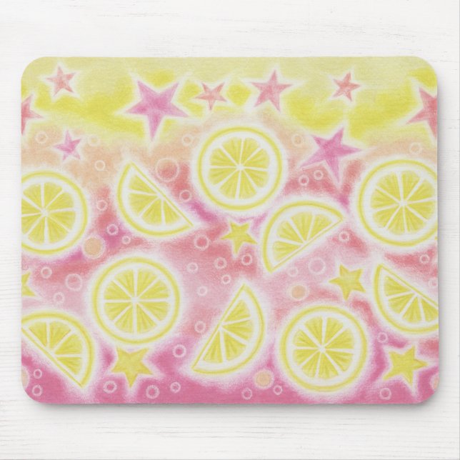 Rosa Lemonade mousepad Musmatta (Framsidan)