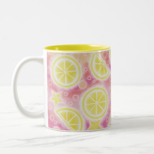 Rosa Lemonade mugg med två ton (Vänster)